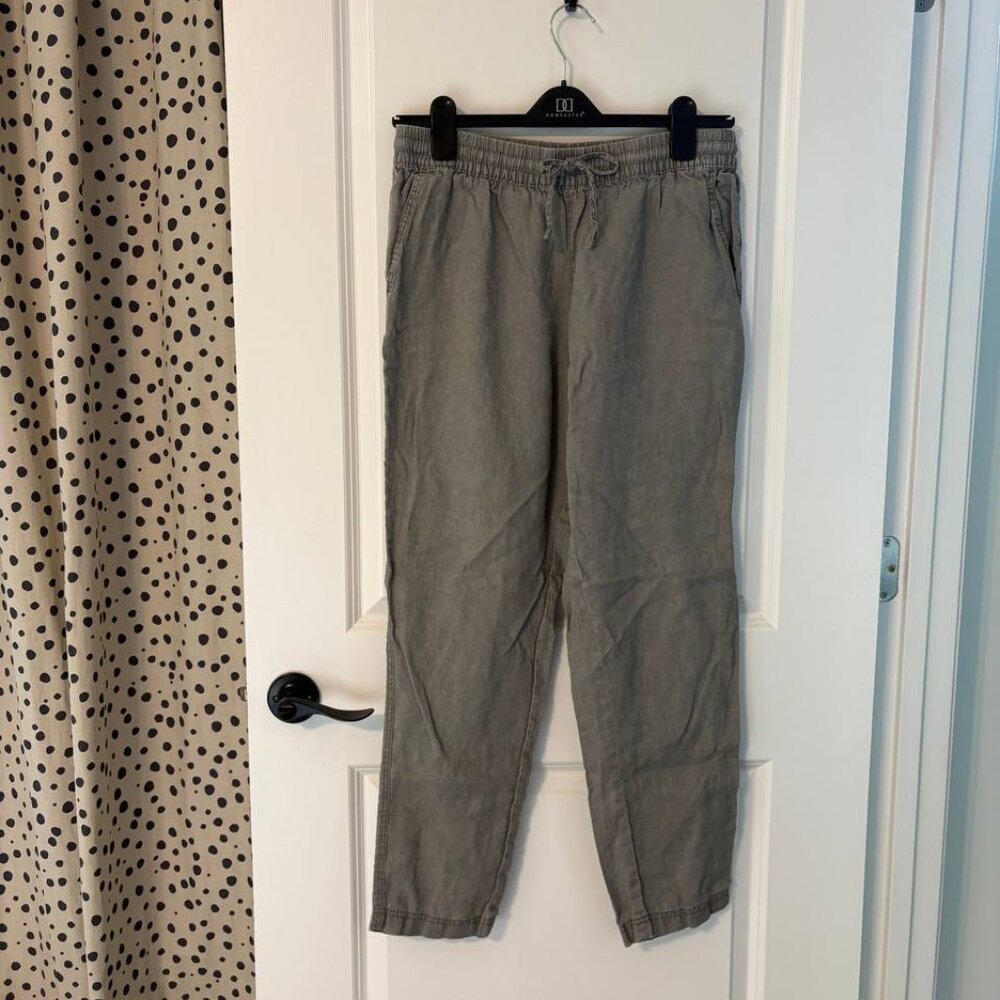 H&M Tapered 100% Linen Pants Women's Medium